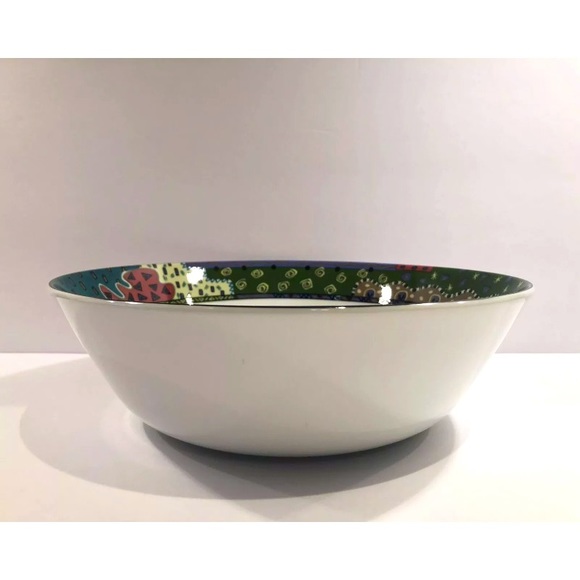 MINT! Vtg 90s Christopher Stuart 'Boundaries' Pattern Large Serving Bowl - Y0239 - Picture 3 of 10